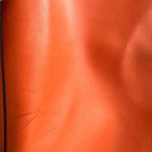 Neiman Marcus Orange Leather Tote Bag - Picture 10 of 12